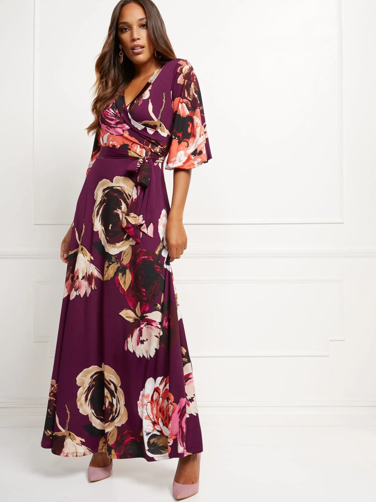 Floral Wrap Maxi Dress