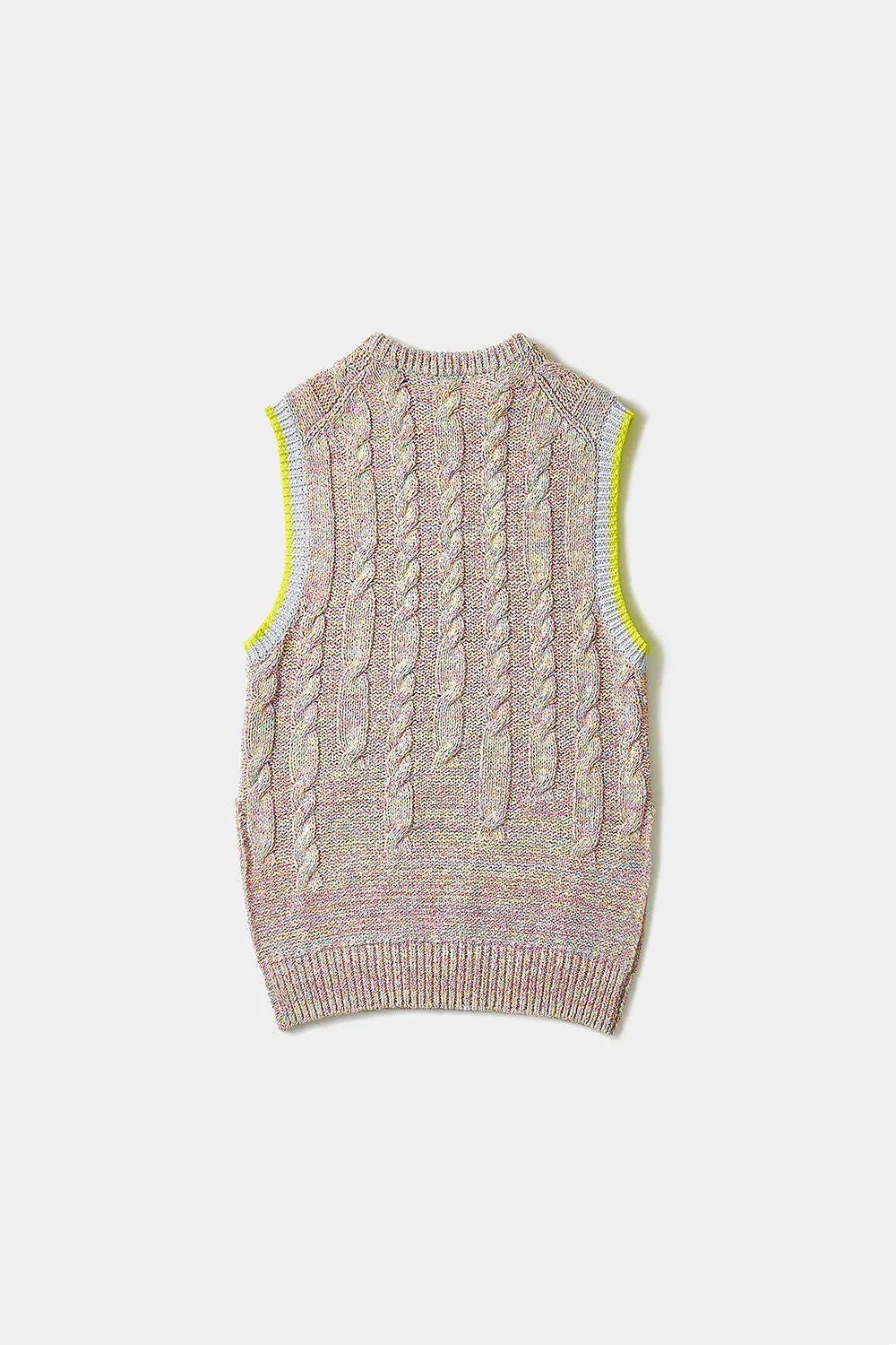 Funfetti Oversized Vest in Multicolor Tweed