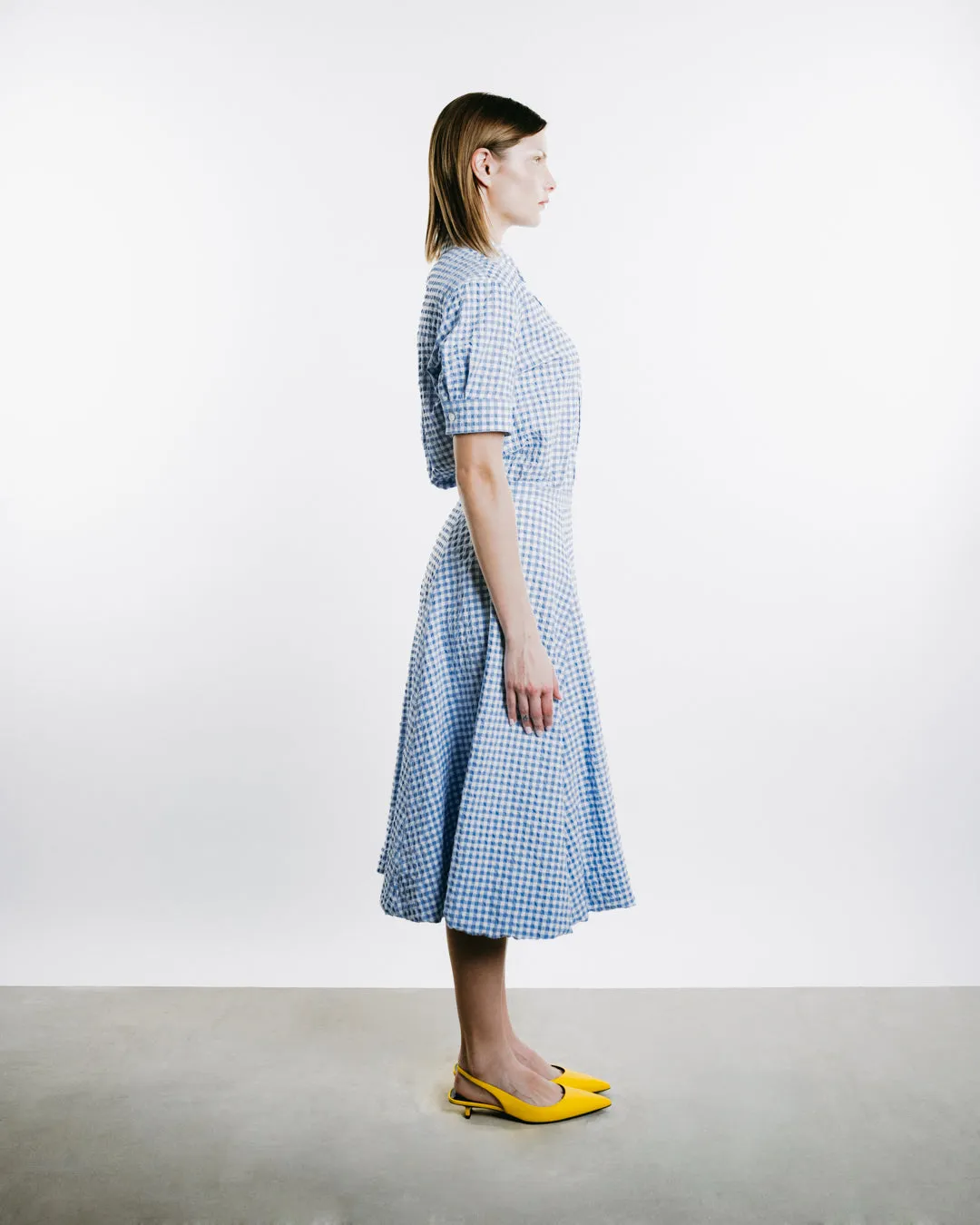Gingham Seersucker Skirt