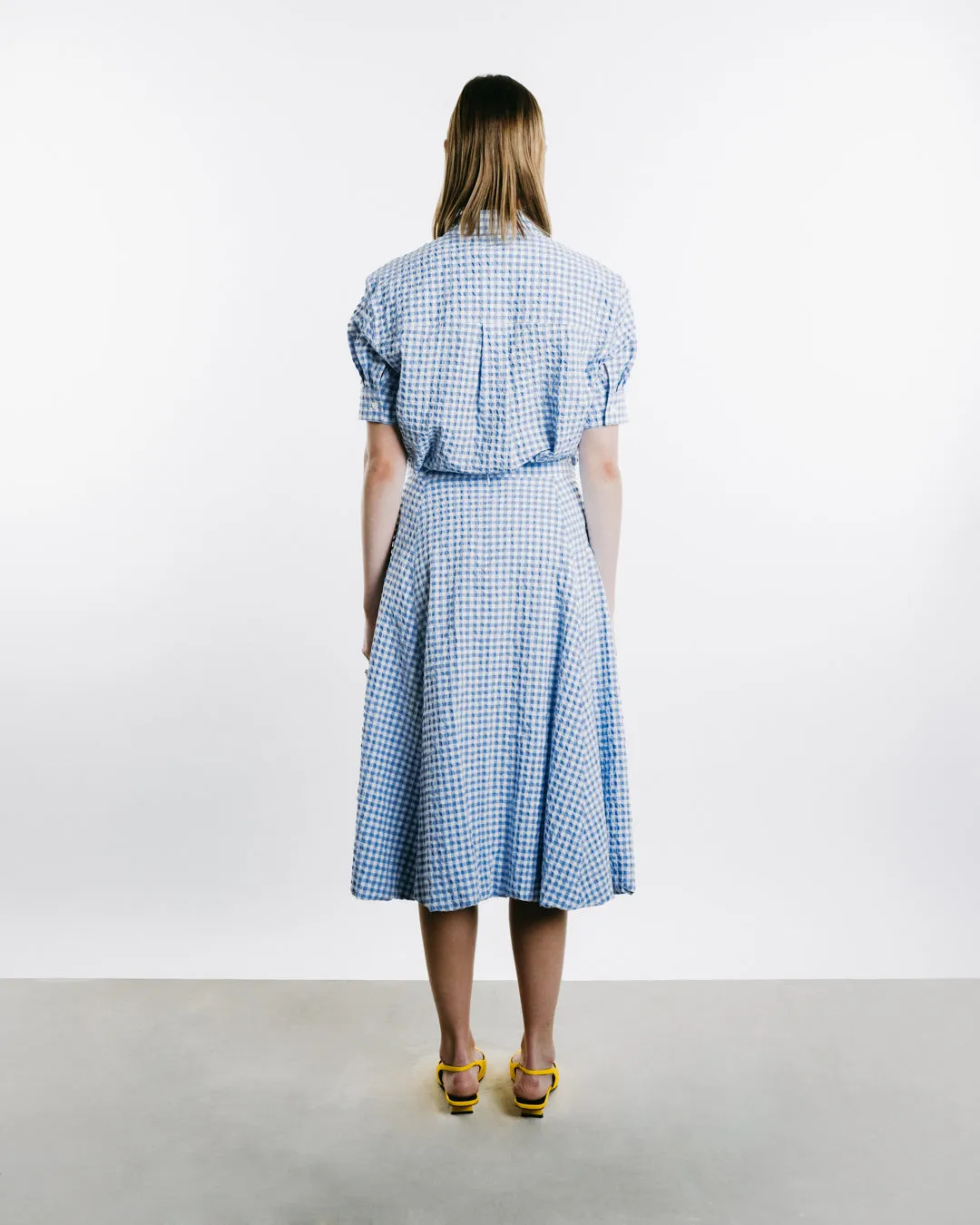 Gingham Seersucker Skirt