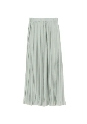 GREEN PLEATED SKIRT