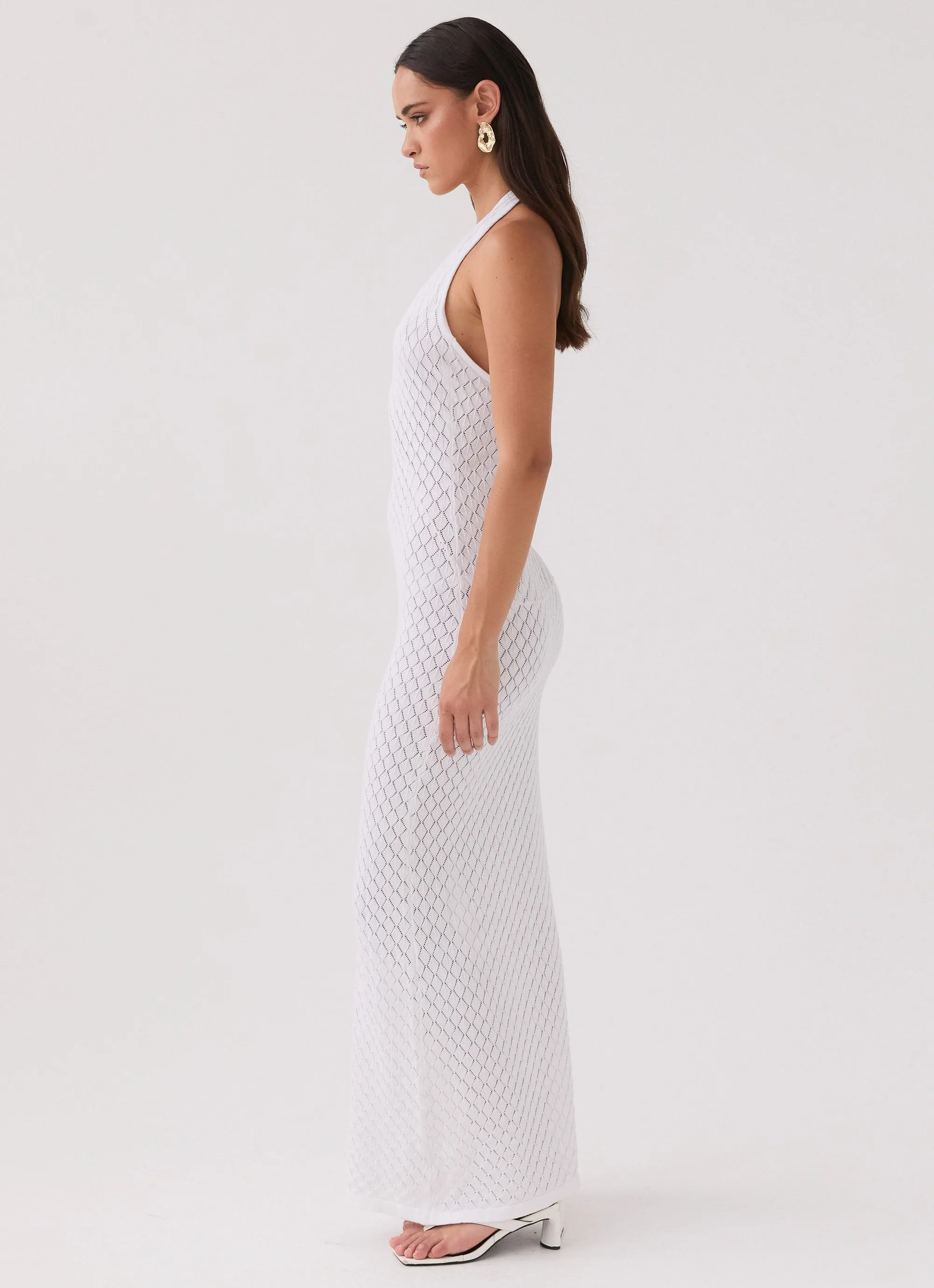 Herald Angels Knit Maxi Dress - White