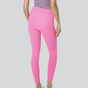 High-Rise Leggings With Side-Pockets - Bright Pink