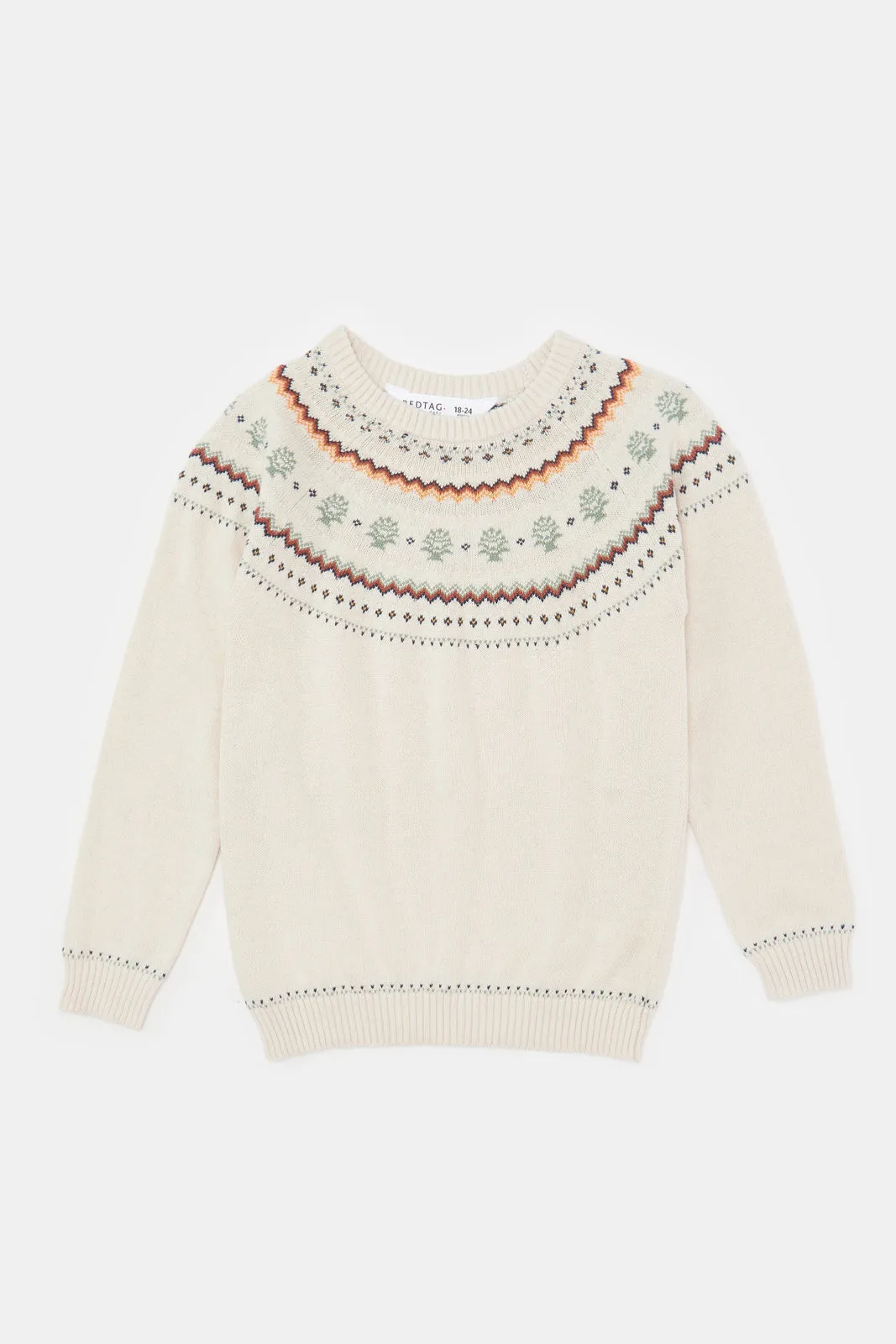 Infant Boys Ecru Knitted Pullover