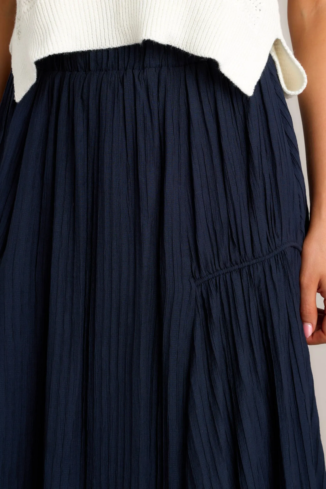 Infinite Allure Navy Maxi Skirt