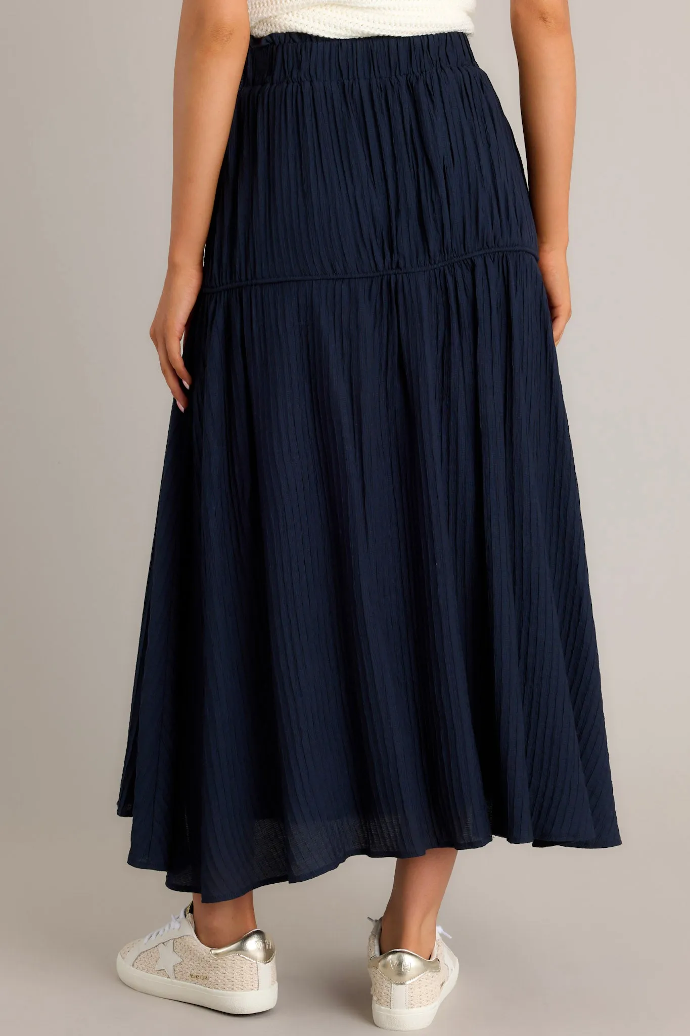 Infinite Allure Navy Maxi Skirt