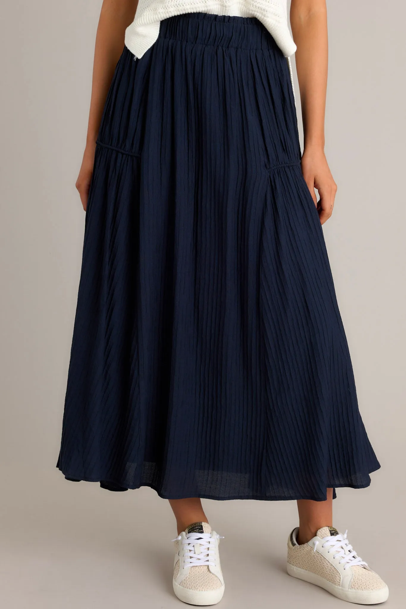 Infinite Allure Navy Maxi Skirt