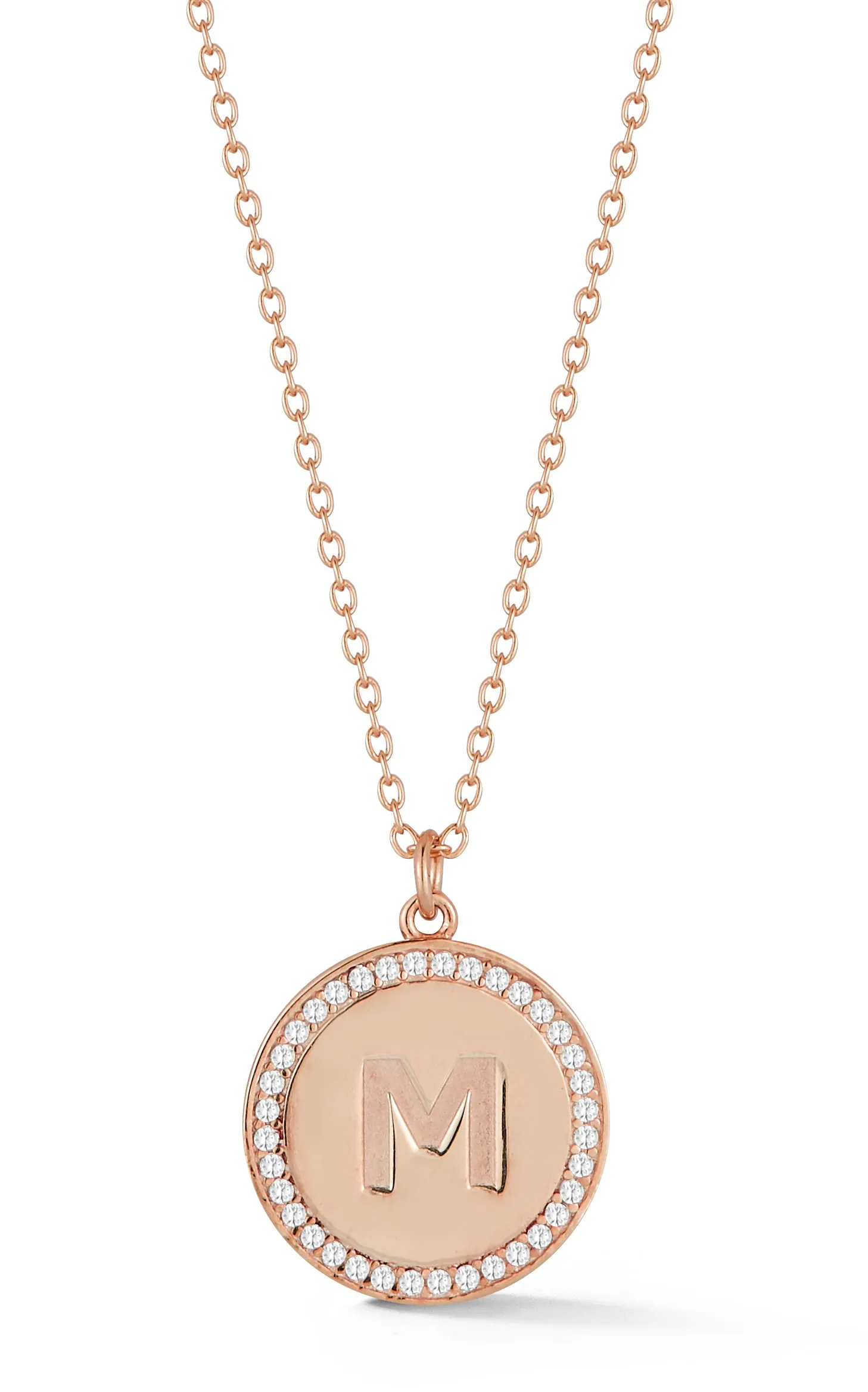 Initial Disk Medallion Necklace