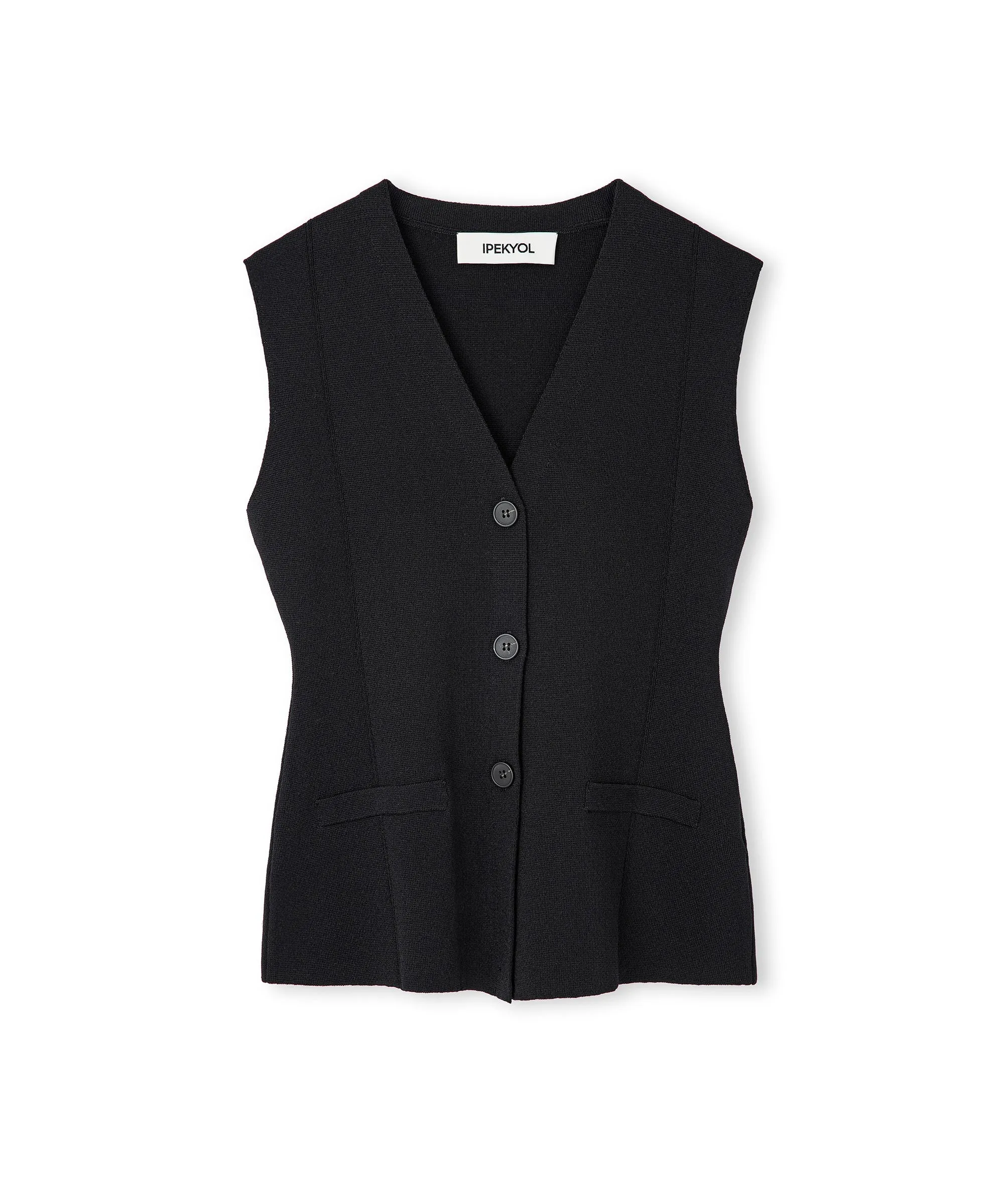 Ipekyol Buttoned Knitted Vest Black