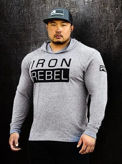 Iron Rebel Rogue Triblend Hoodie - Grey