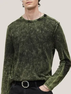 John Varvatos Walter Crew Neck Sweater - Dark Olive