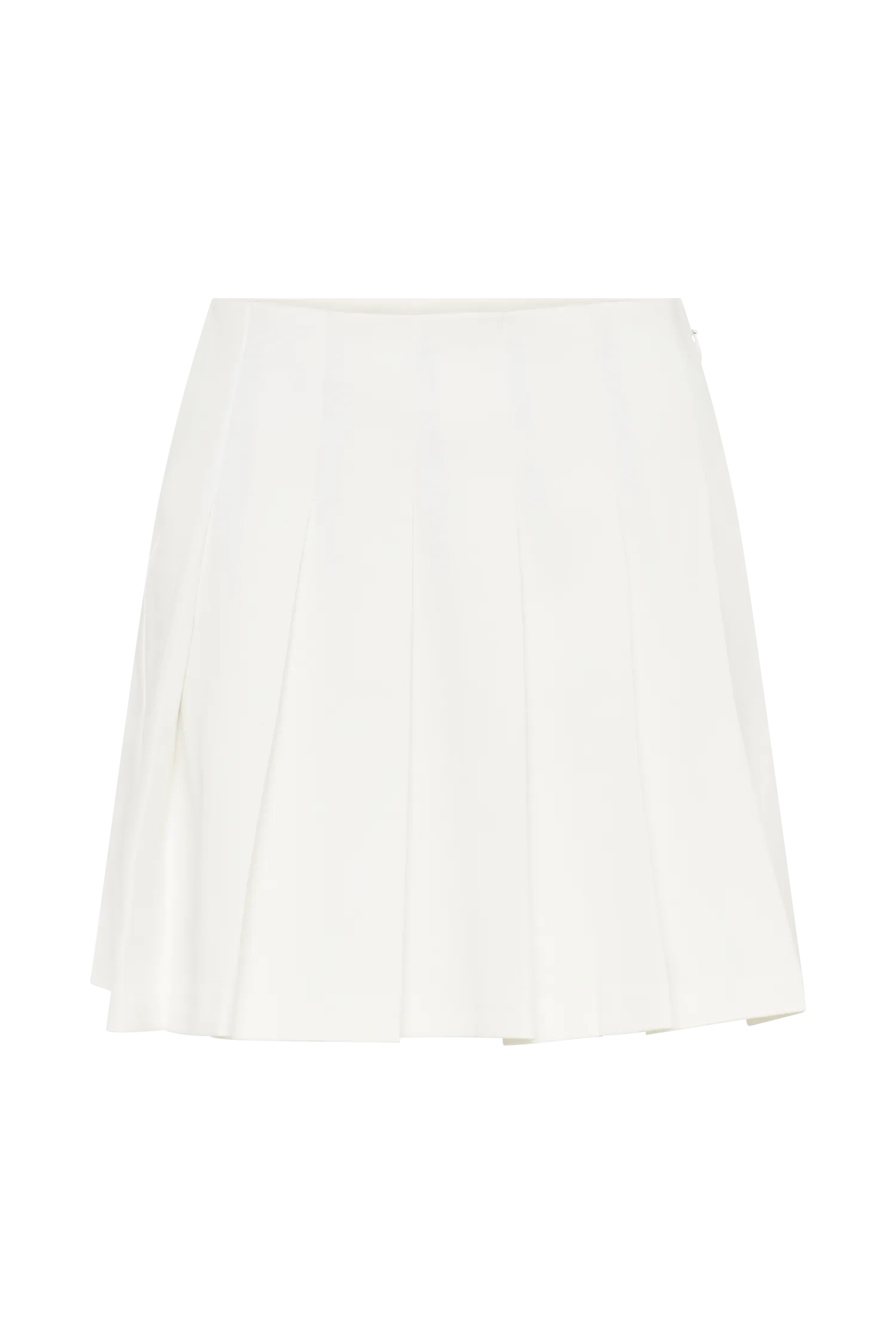 Julianna Cotton Pleated Mini Skirt - White