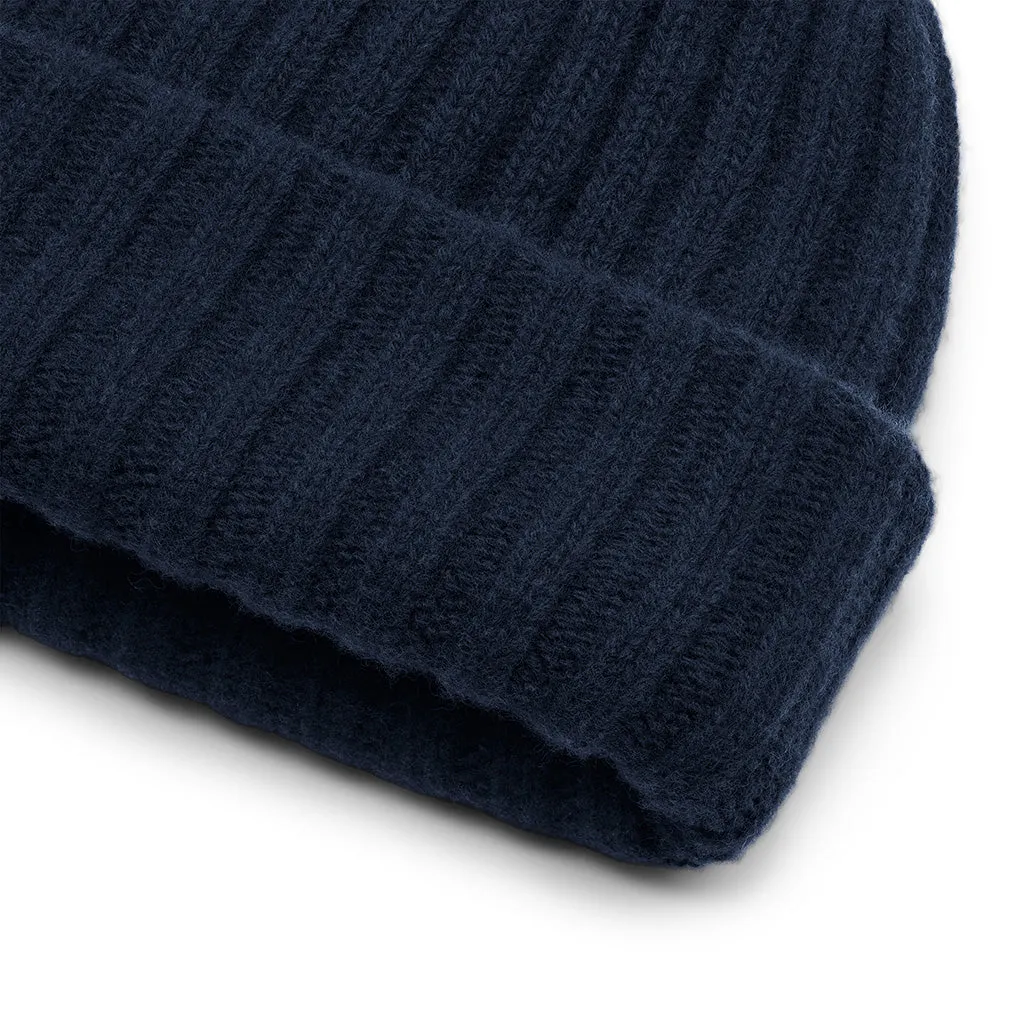 Kari Lambswool Beanie - Midnight Blue