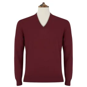 Kendrick Wine V Neck Pullover