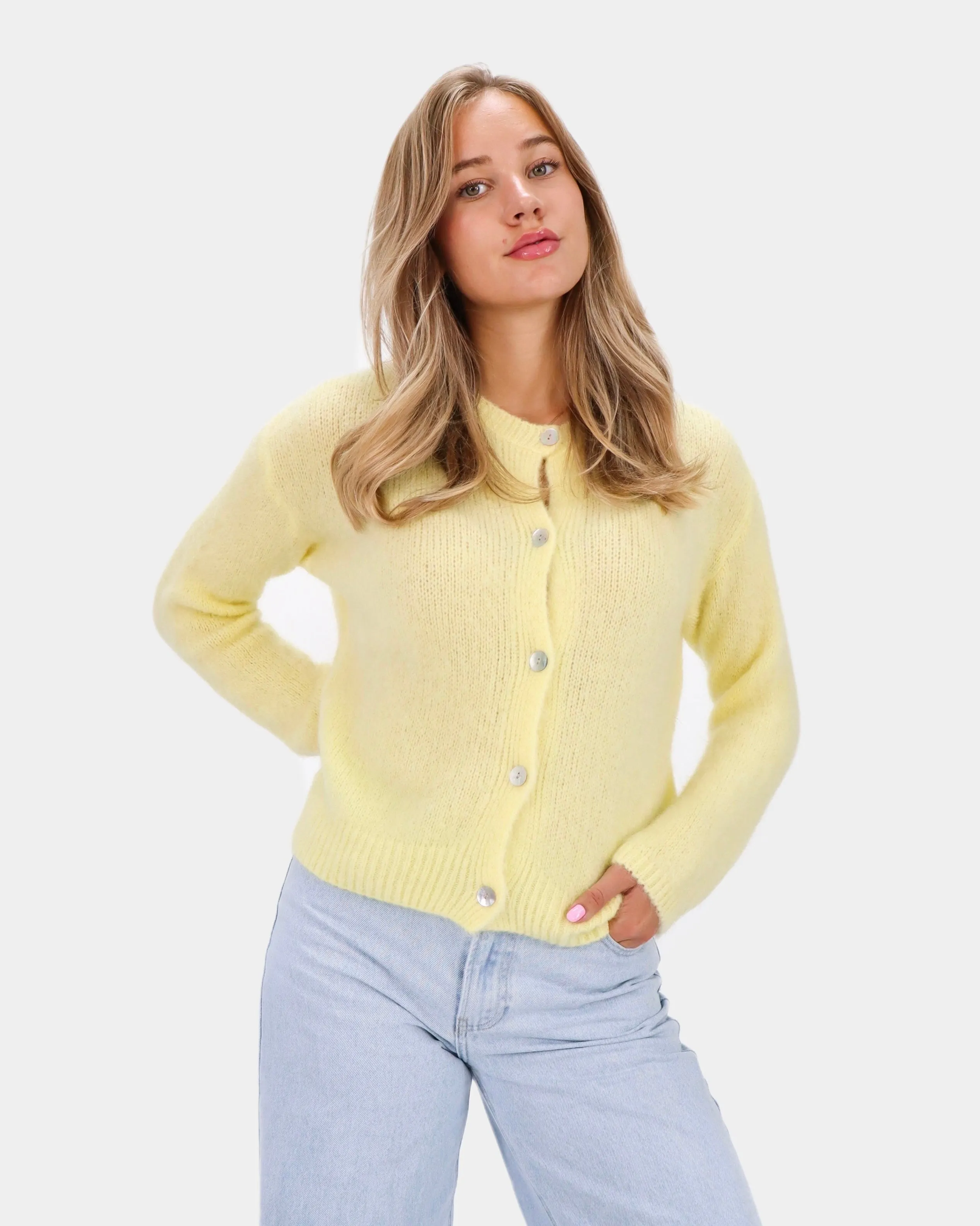 Knitted Cardigan Yellow