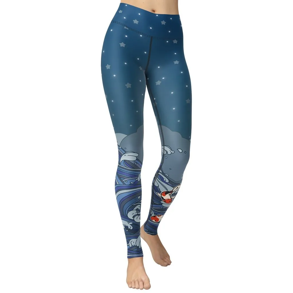 Koi Fish Yoga Leggings