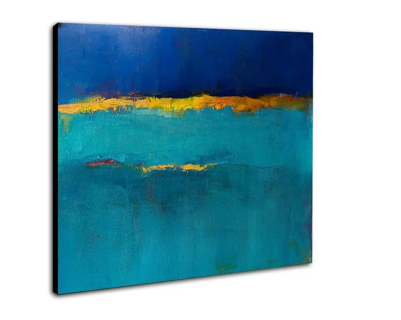 Large Size Art Minimalist Blue Painting On Canvas Minimalist Abstract Painting Bp014