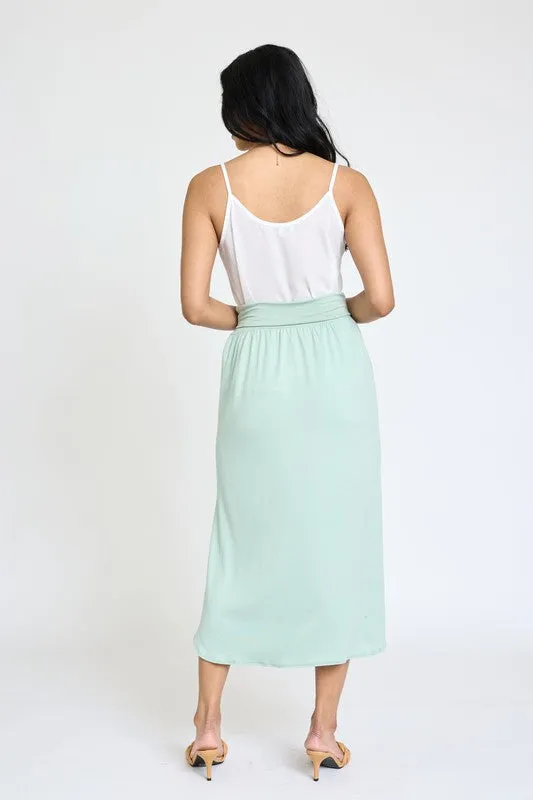 Larissa Side Slit Midi Skirt