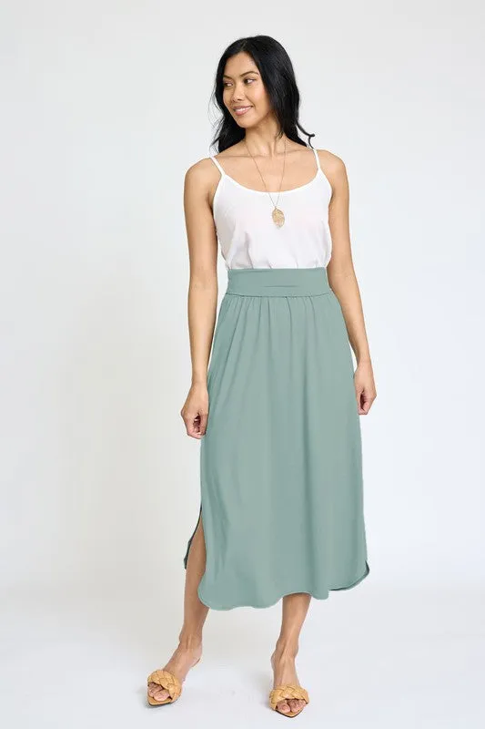 Larissa Side Slit Midi Skirt