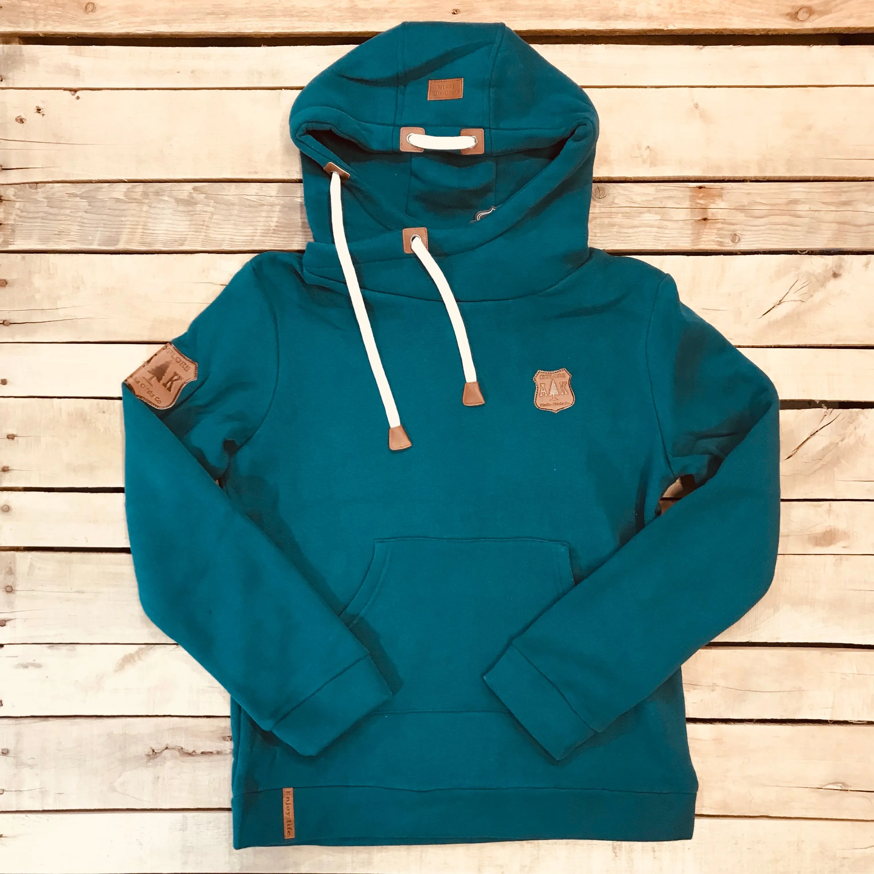 Lazy Mountain Leather Patch Hoodie