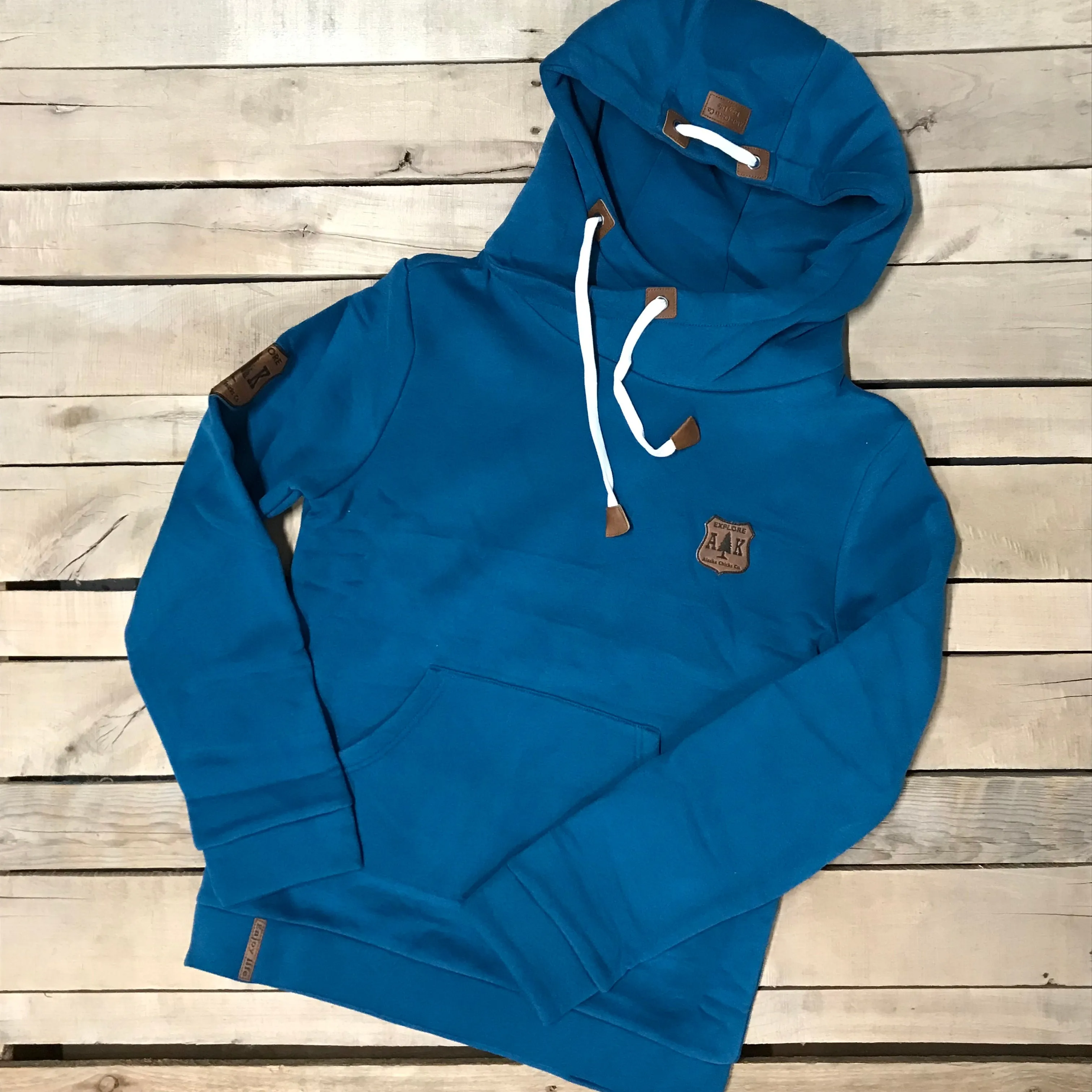 Lazy Mountain Leather Patch Hoodie