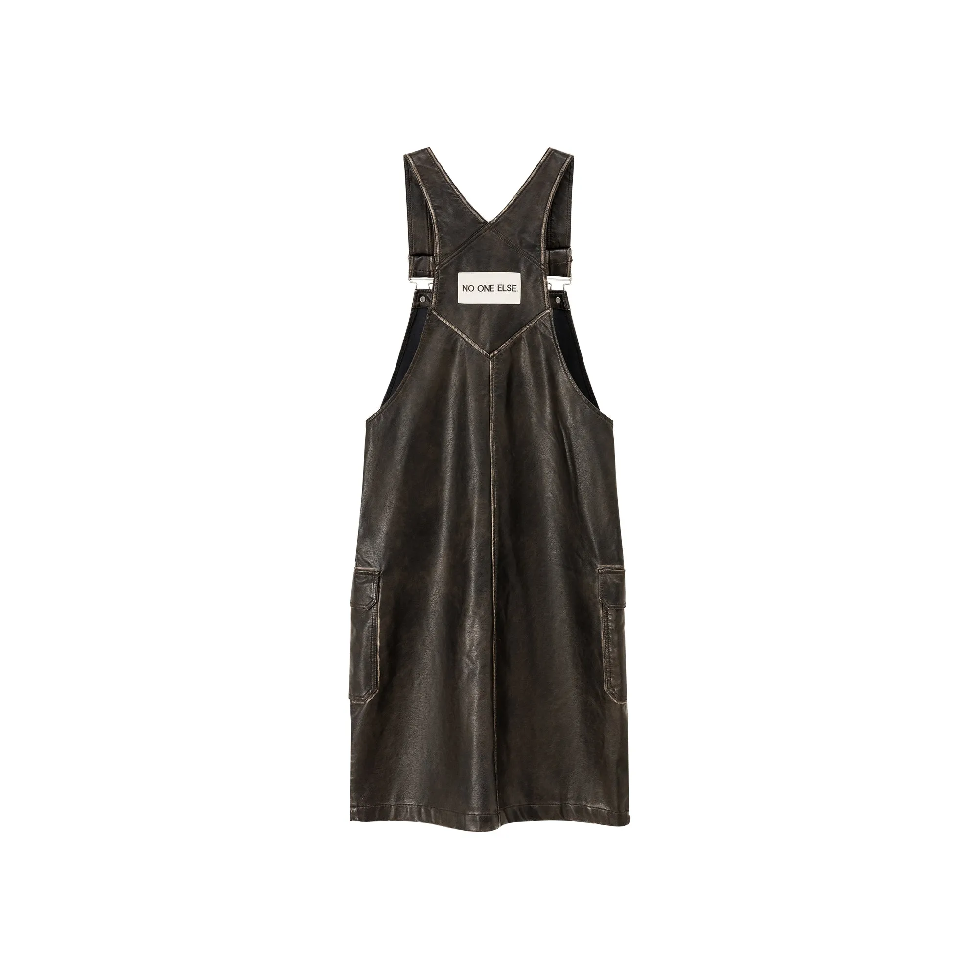 Leather Overall Dress