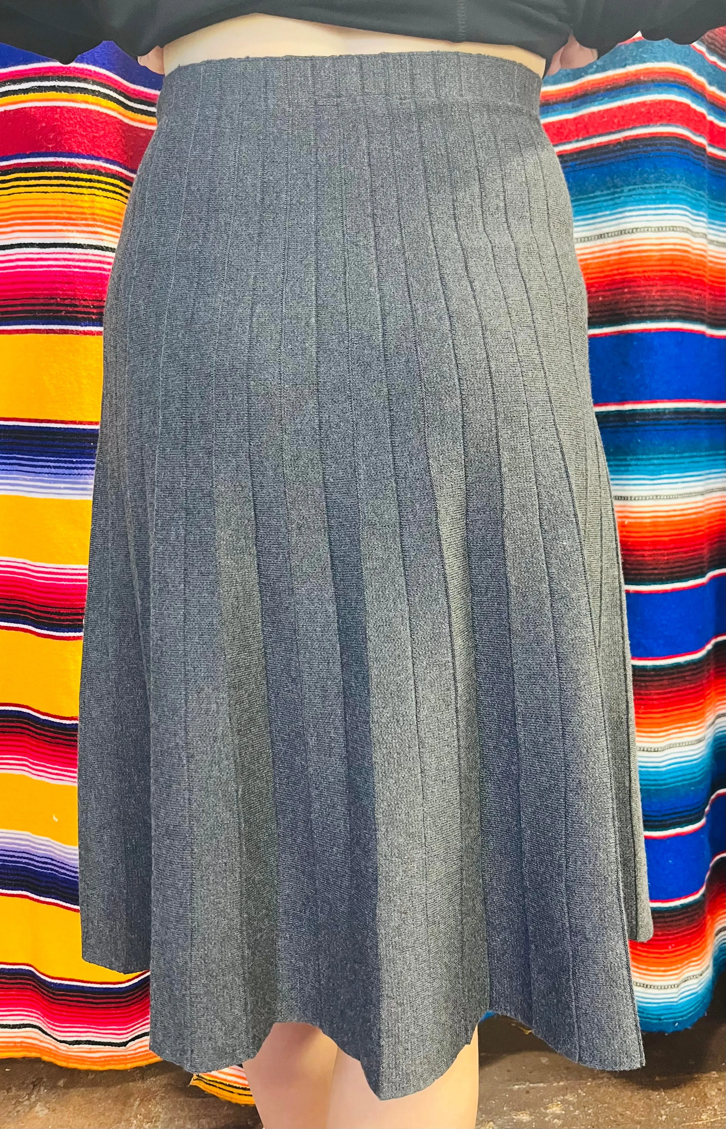 Little Gray Pleated Skirt