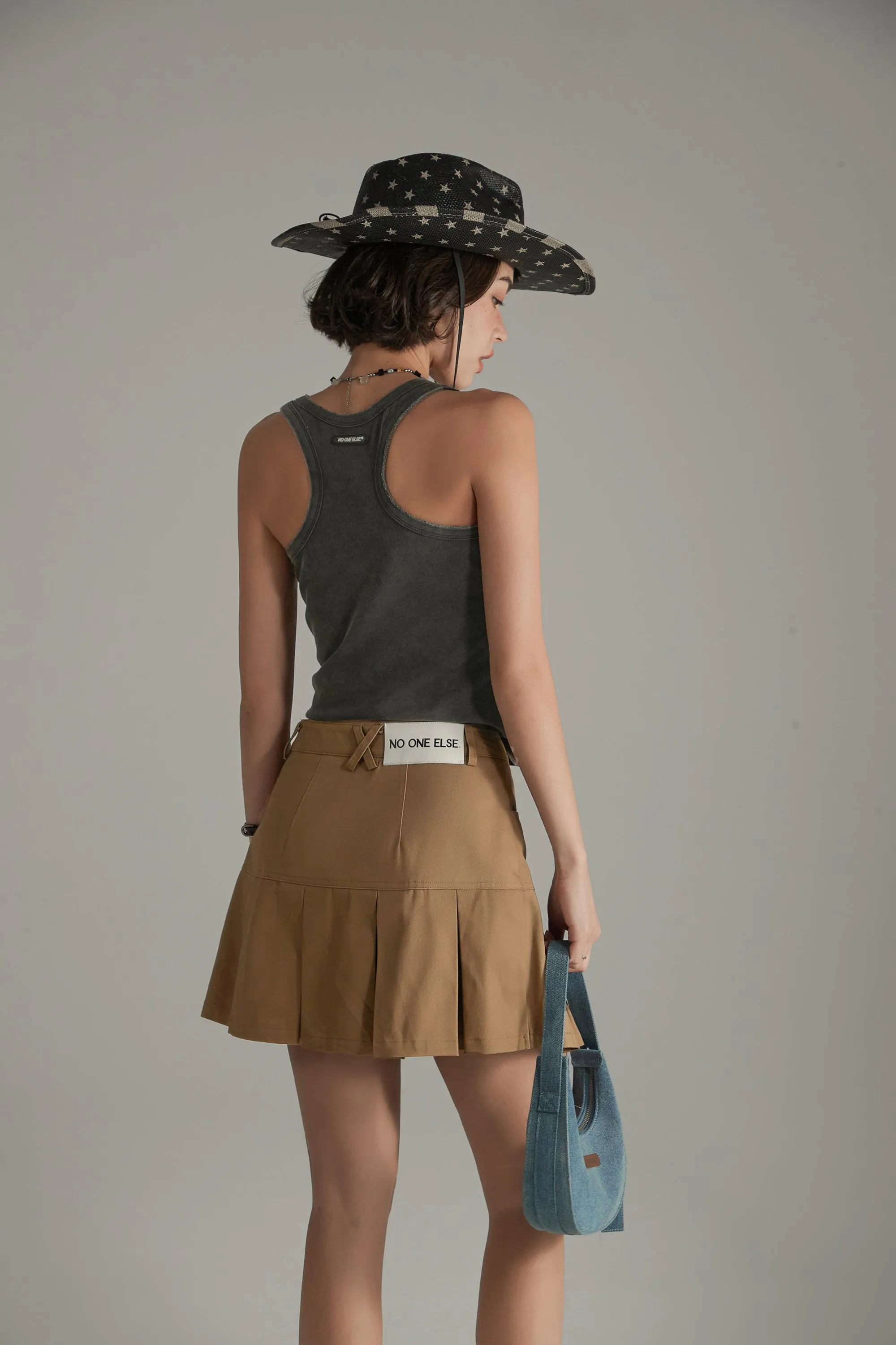 Logo Mini Pleated Skirt