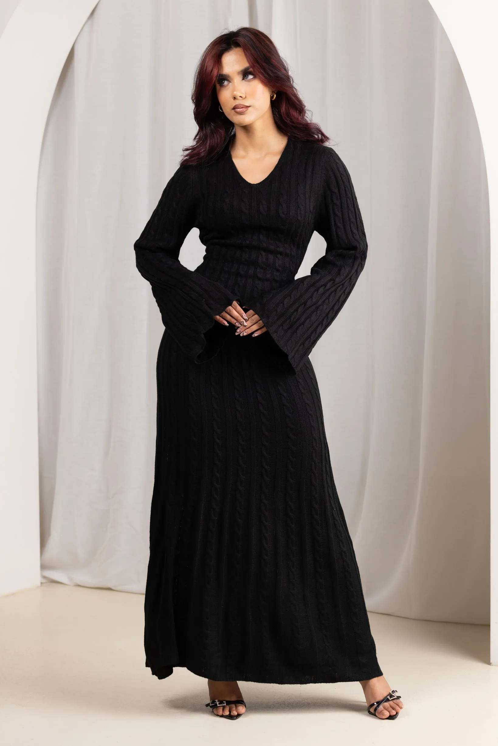 Lora Cable Knit Abaya