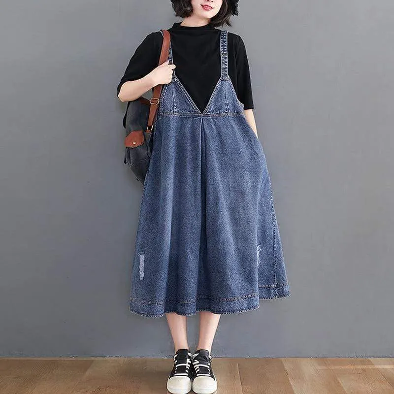 Madison Vintage Denim Overall Dress