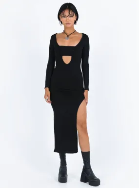 Marple Cut Out Maxi Dress Black