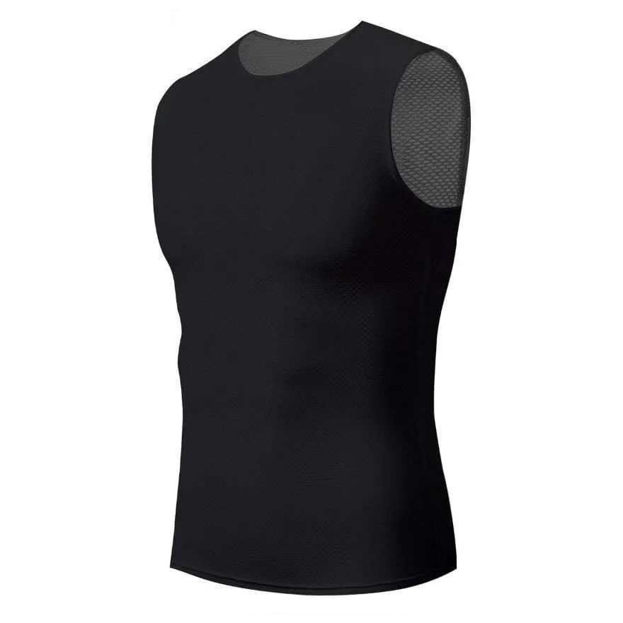 Men's Basics Black Lightweight Mesh Cycling Base-Layer