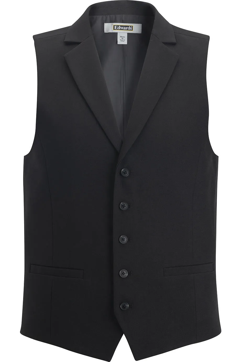 Men's Dress Lapel Vest - Black