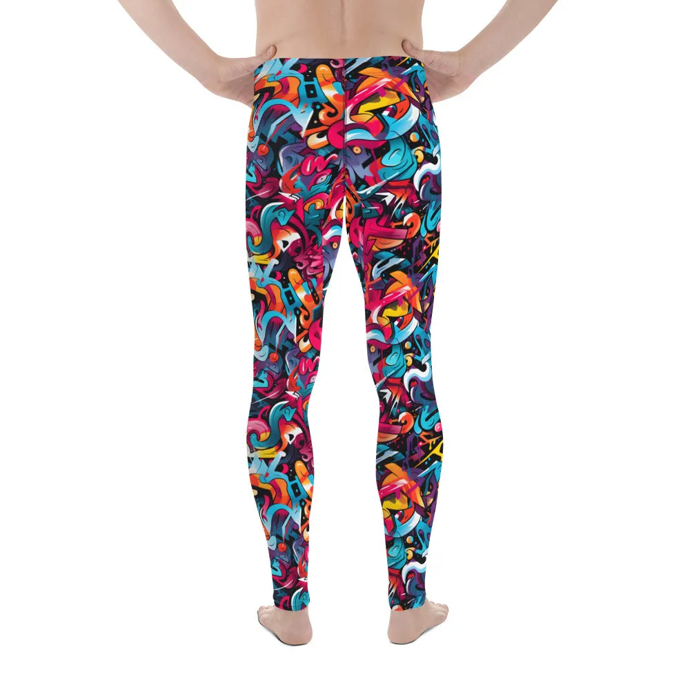 Men's Leggings, Multicolor, Rainbow