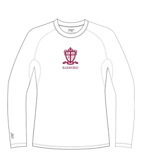 Men's Radford College LS Base Layer - White