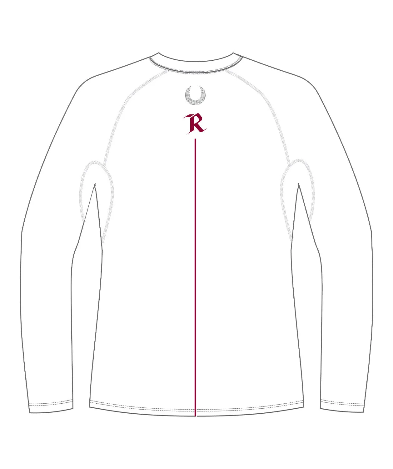 Men's Radford College LS Base Layer - White