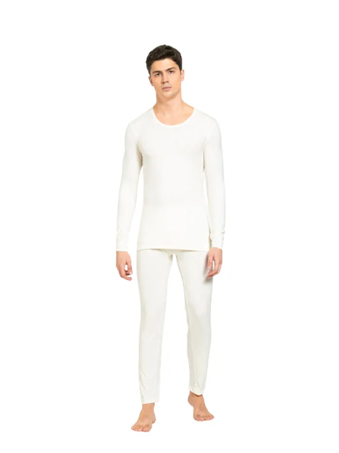 Men's White Soft Touch Thermal Long Johns