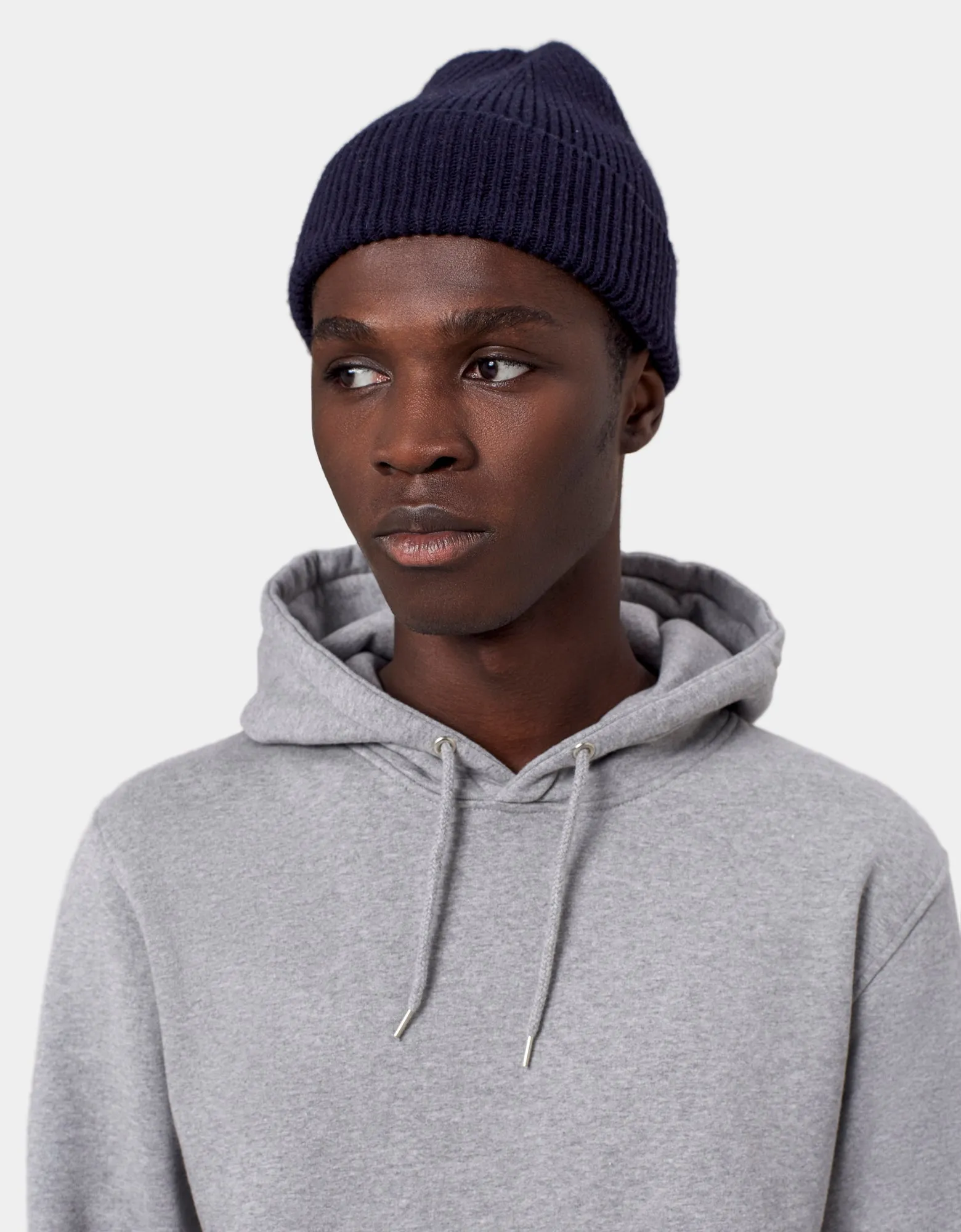 Merino Wool Beanie - Limestone Grey