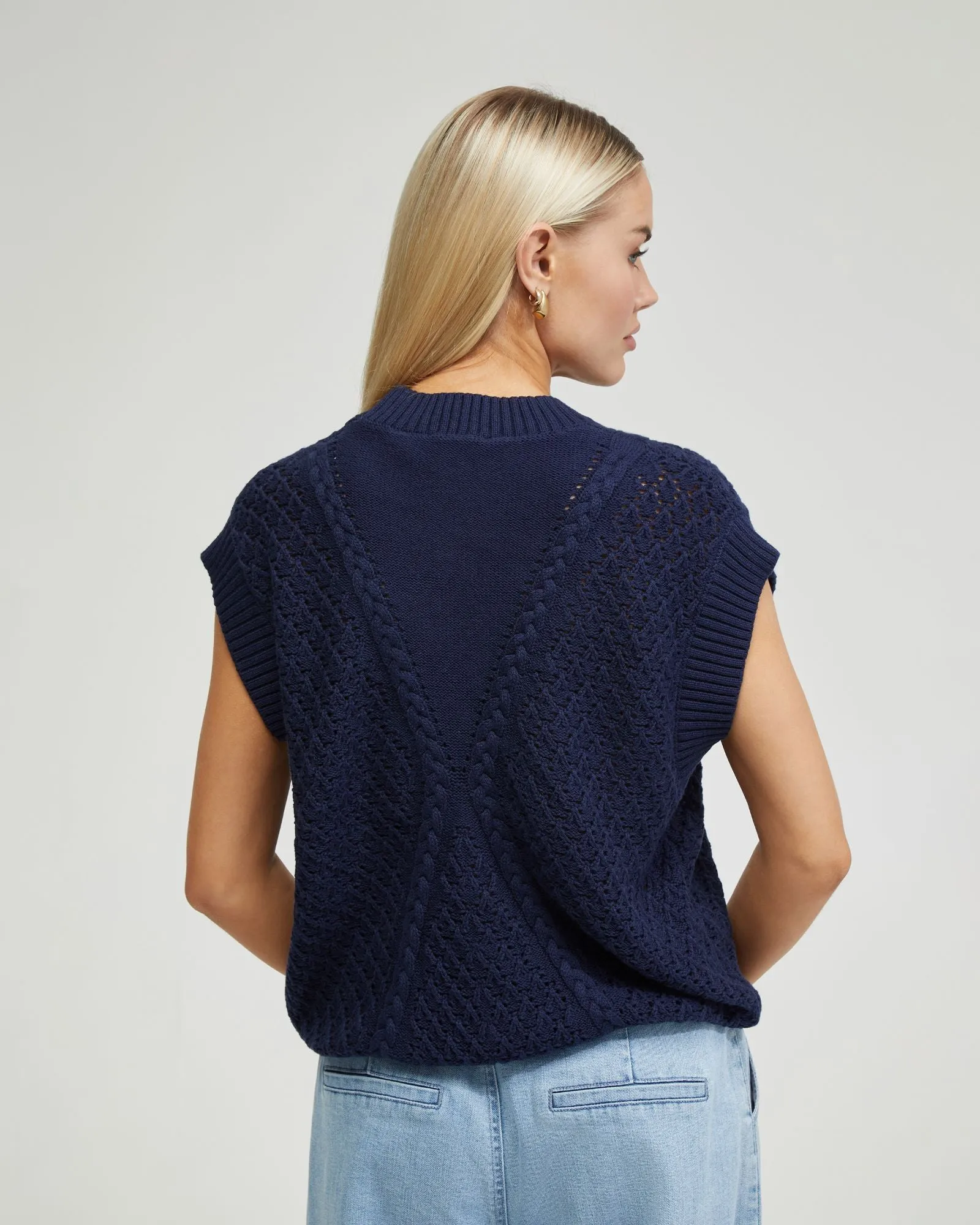 Monica Cable Knit Vest