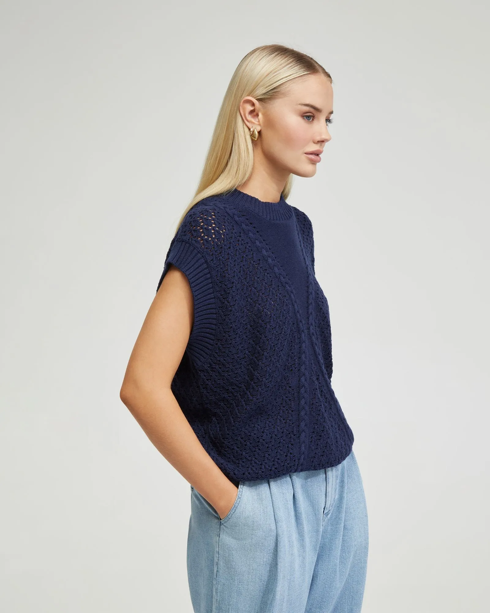 Monica Cable Knit Vest