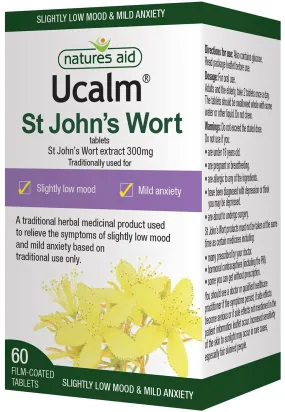 Natures Aid Ucalm (St. Johns Wort) 300mg 60 Tablets