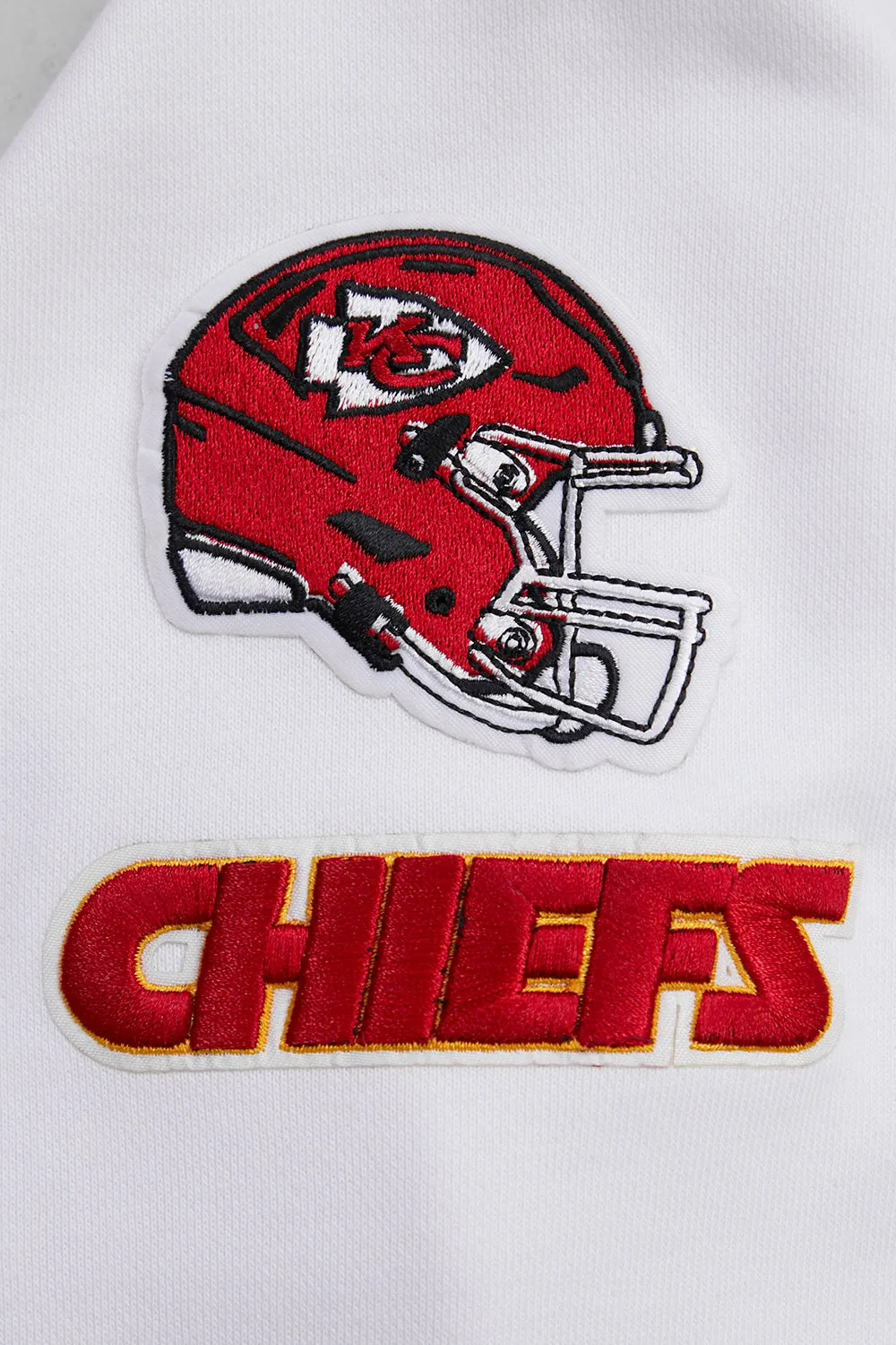 NFL KANSAS CITY CHIEFS CLASSIC WOMEN'S FLC CROPPED PO HOODIE (WHITE)