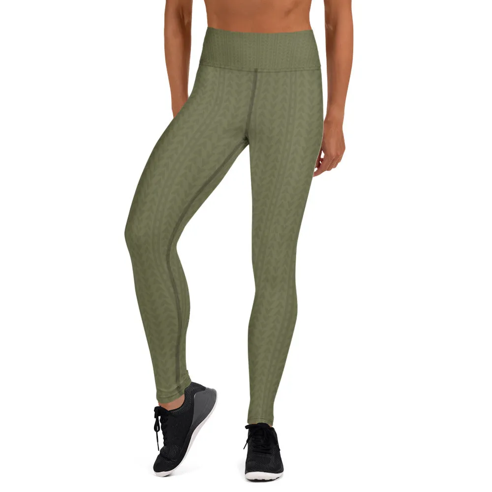 Olive Green High Waist Leggings