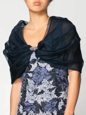 Organza Wrap - Navy