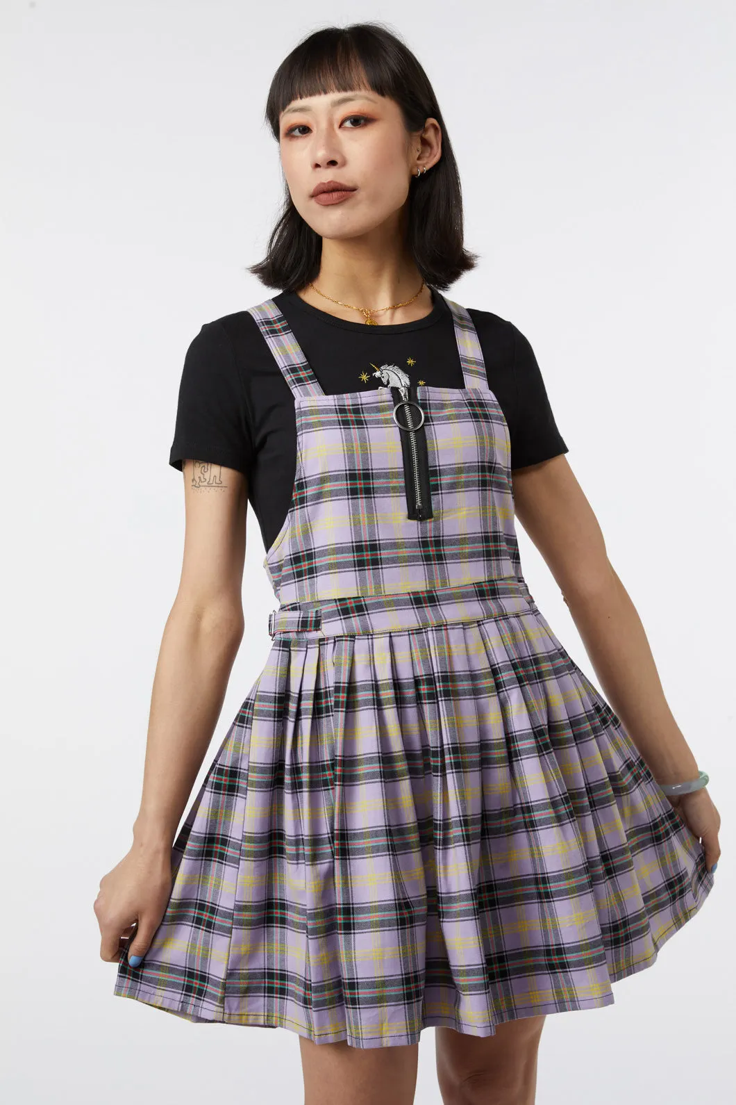 Outsider Tartan Pleat Pinny