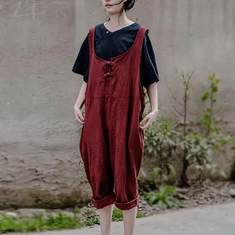 Oversized Linen Overall | Lotus