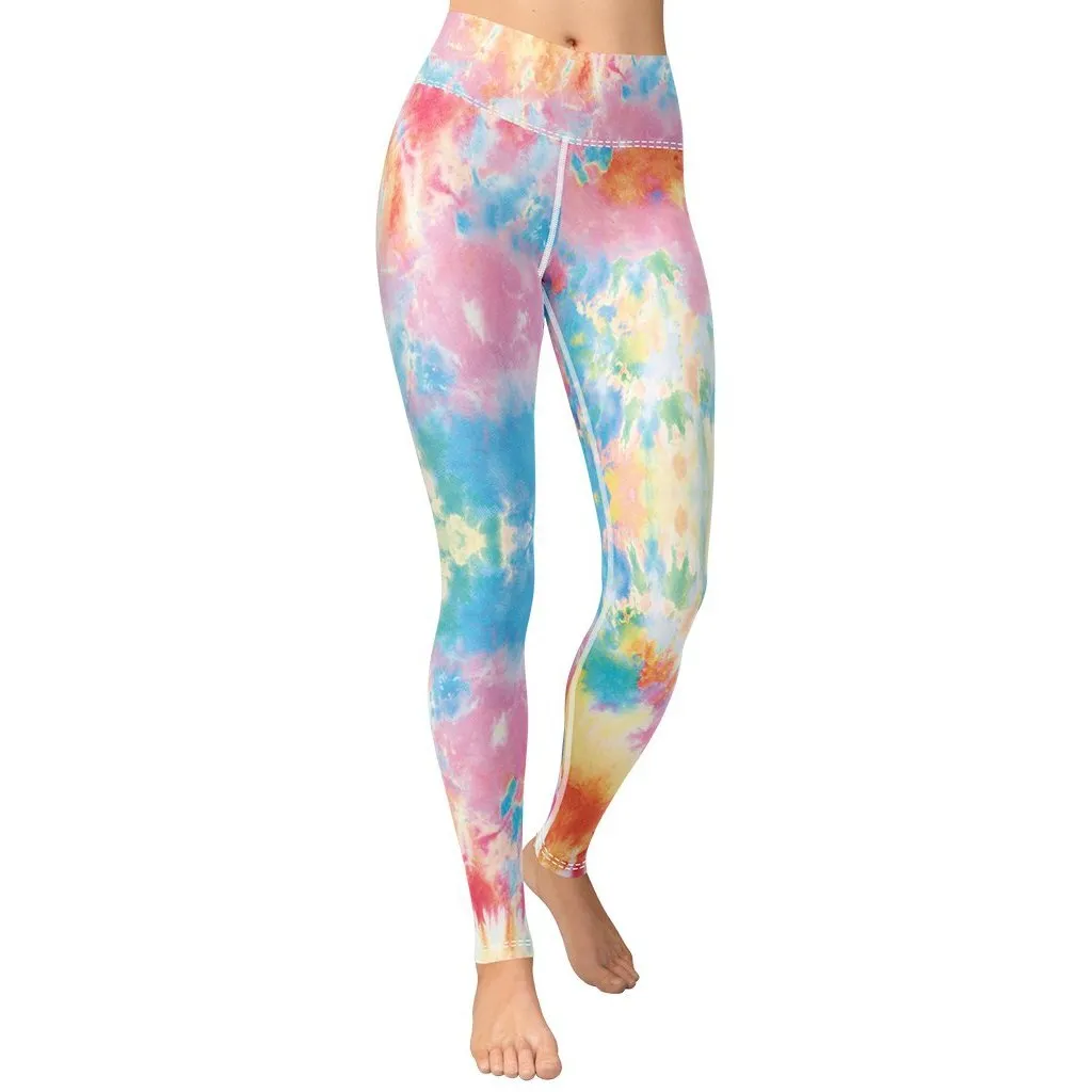 Pastel Tie Dye Yoga Leggings