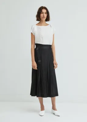 Pleated Skirt with Belt