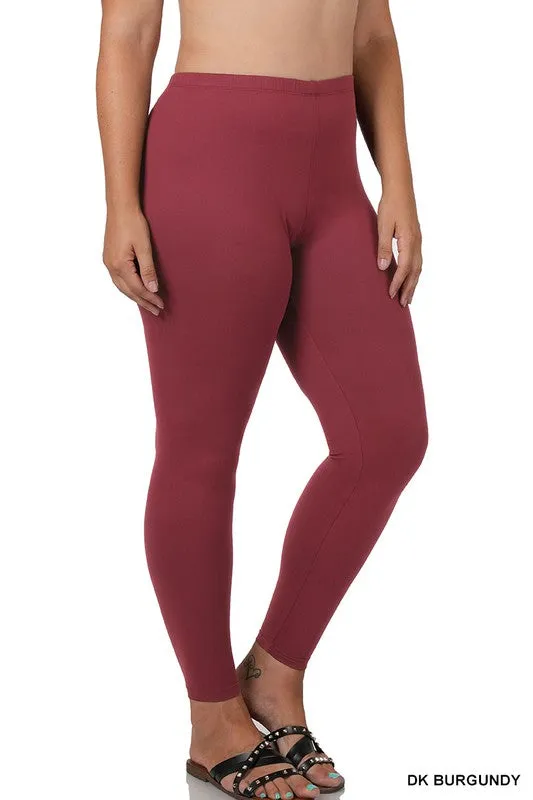 PLUS BRUSHED DTY MICROFIBER FULL LENGTH LEGGINGS