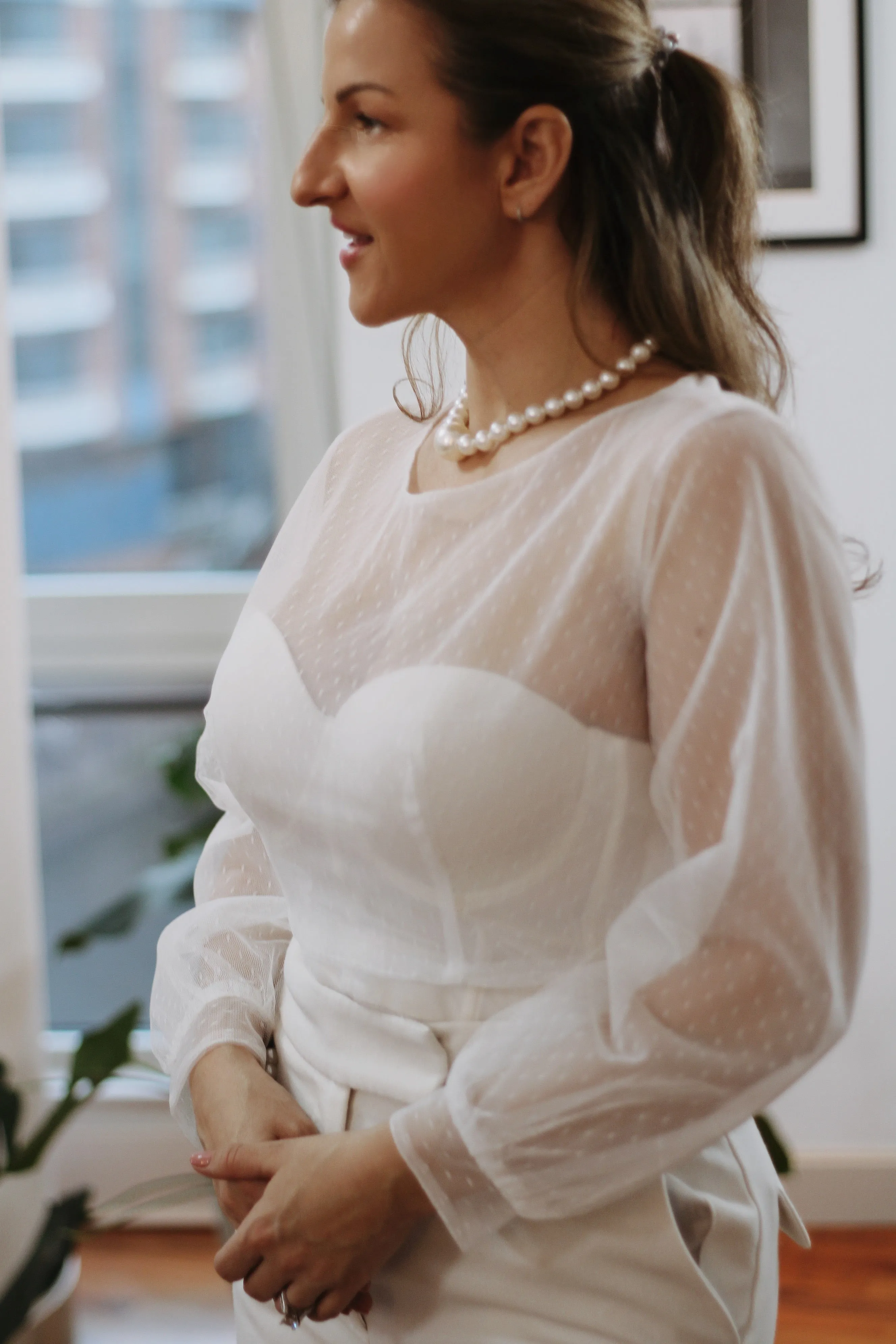 Polka Bridal Top